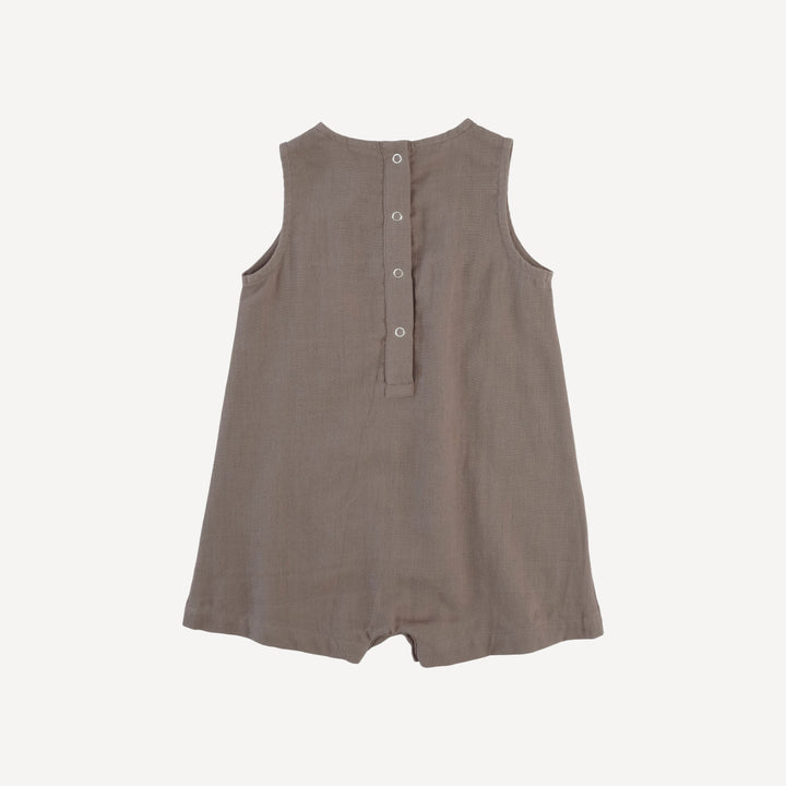 vintage shortie | dark truffle | organic cotton gauze