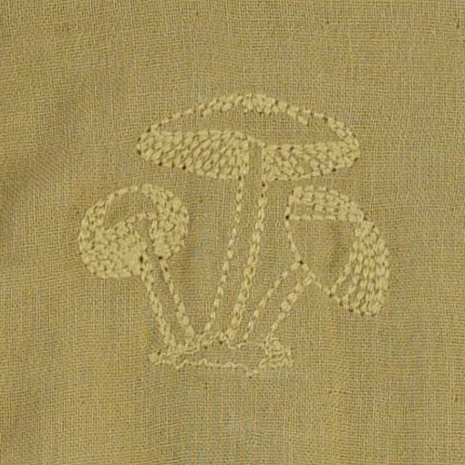 sleeveless embroidered pocket tee | deep flaxen | organic cotton gauze