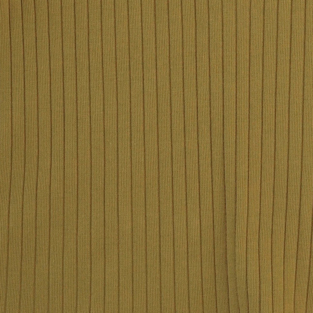 short sleeve basic henley tee | deep flaxen | organic cotton wide rib