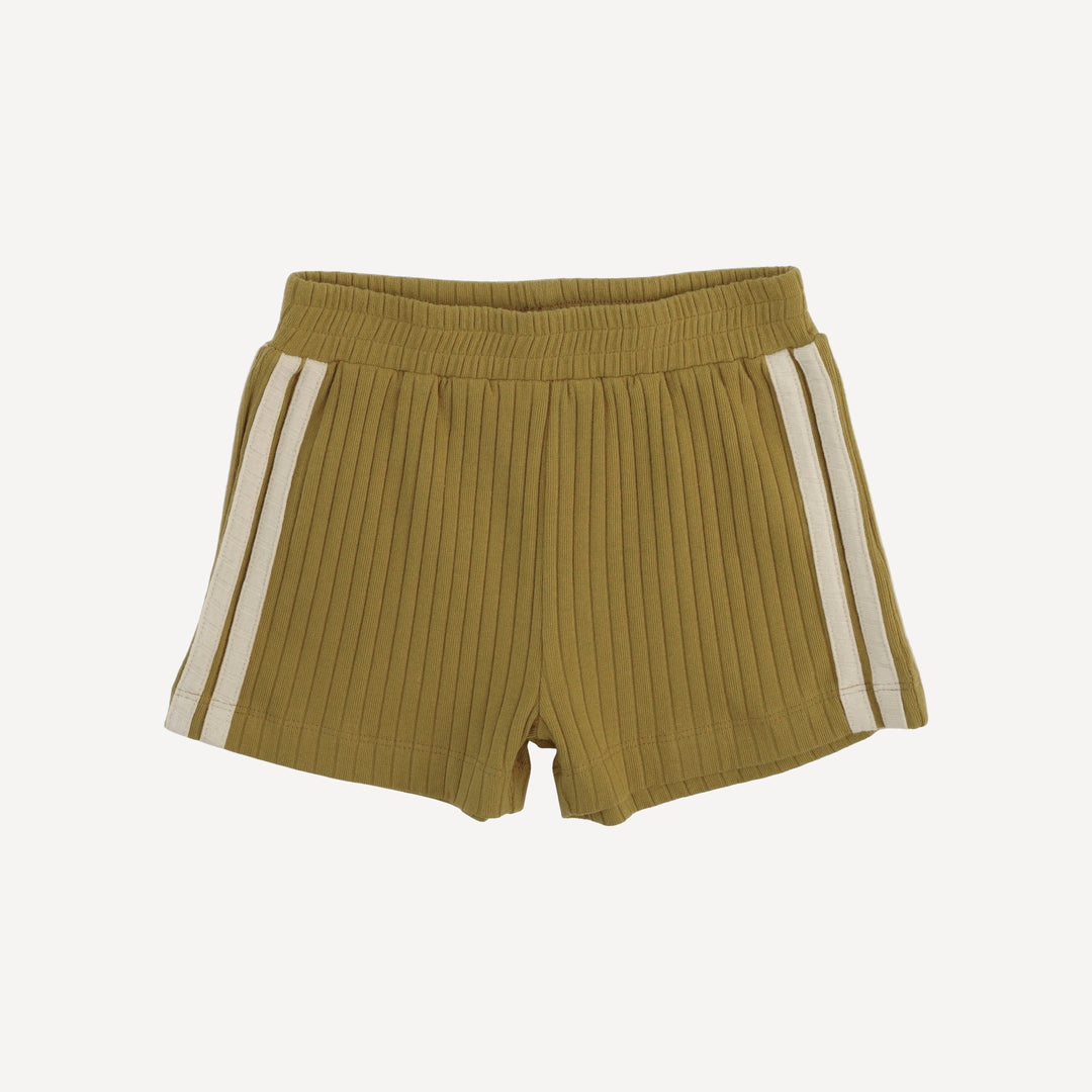 andrew short set | deep flaxen | organic cotton wide rib