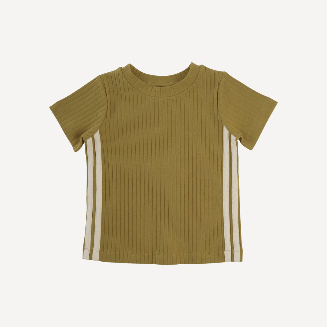 andrew short set | deep flaxen | organic cotton wide rib