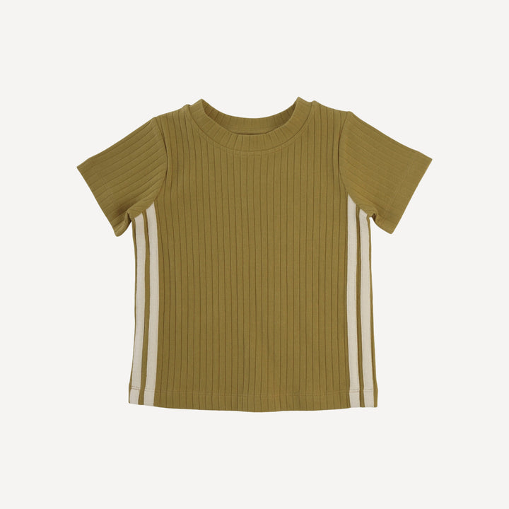 andrew short set | deep flaxen | organic cotton wide rib