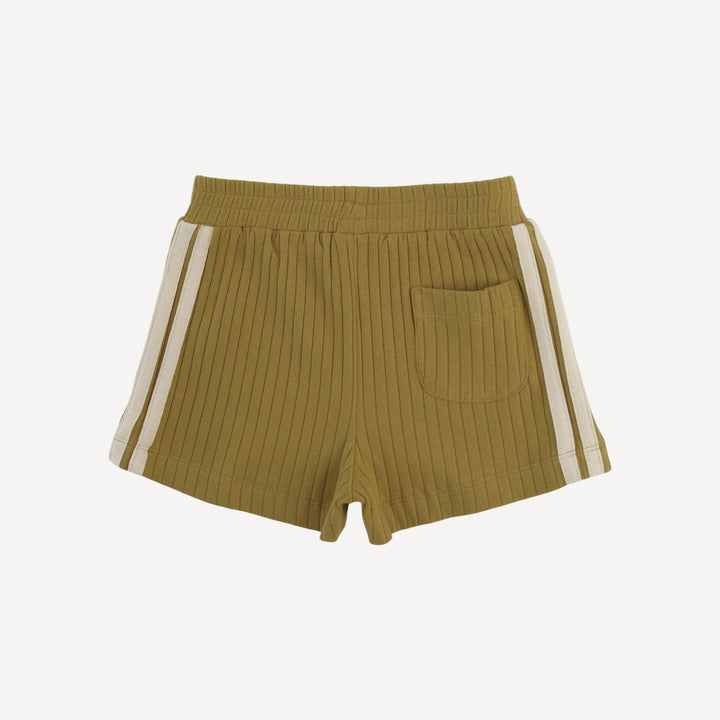 andrew short set | deep flaxen | organic cotton wide rib