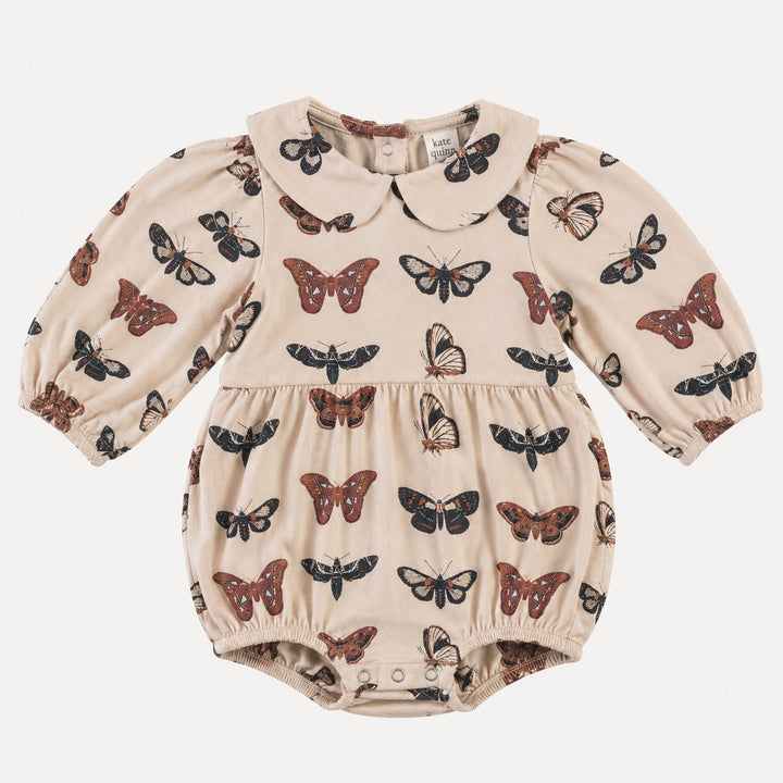 PREORDER long sleeve peter pan bubble | moths | bamboo