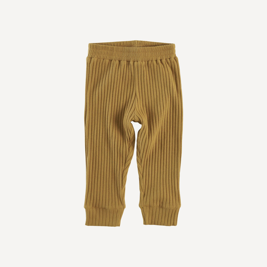 cuffed jogger | dijon | organic cotton wide rib