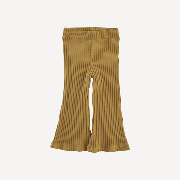 flare leg pant | dijon | organic cotton wide rib