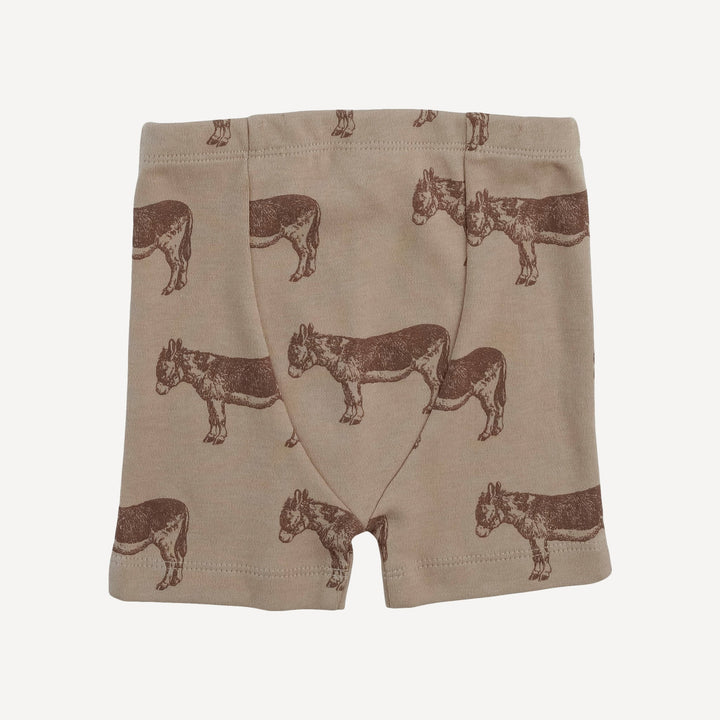 short sleeve crew neck shortie pj set | donkey | organic cotton interlock