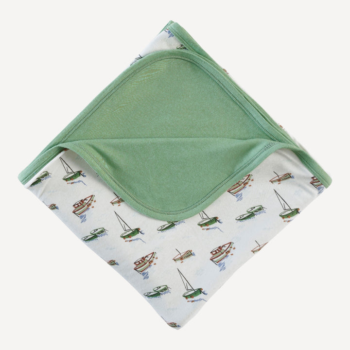 double layer blanket | mediterranean boats | bamboo