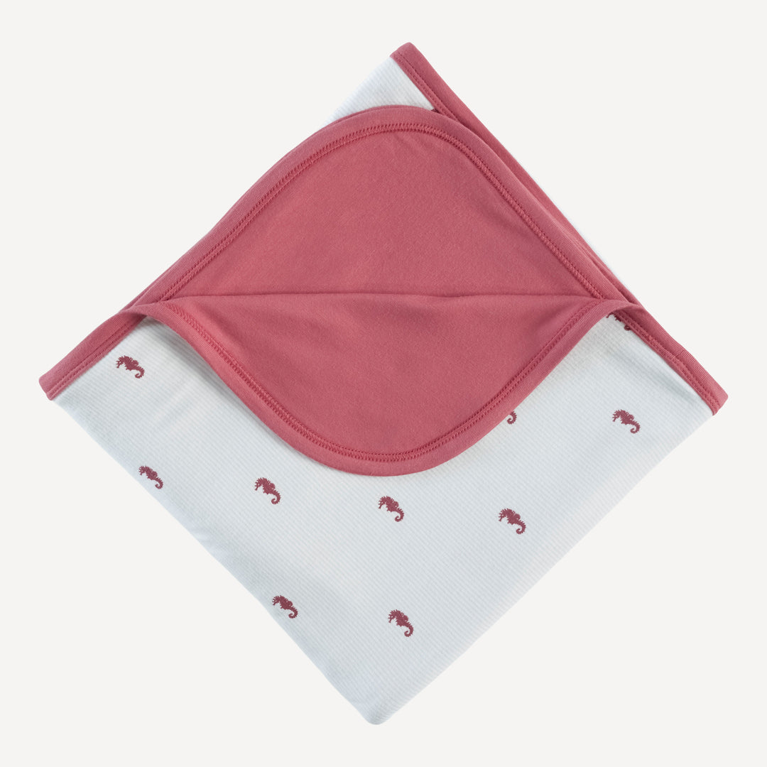 double layer blanket | seahorse stripe | bamboo