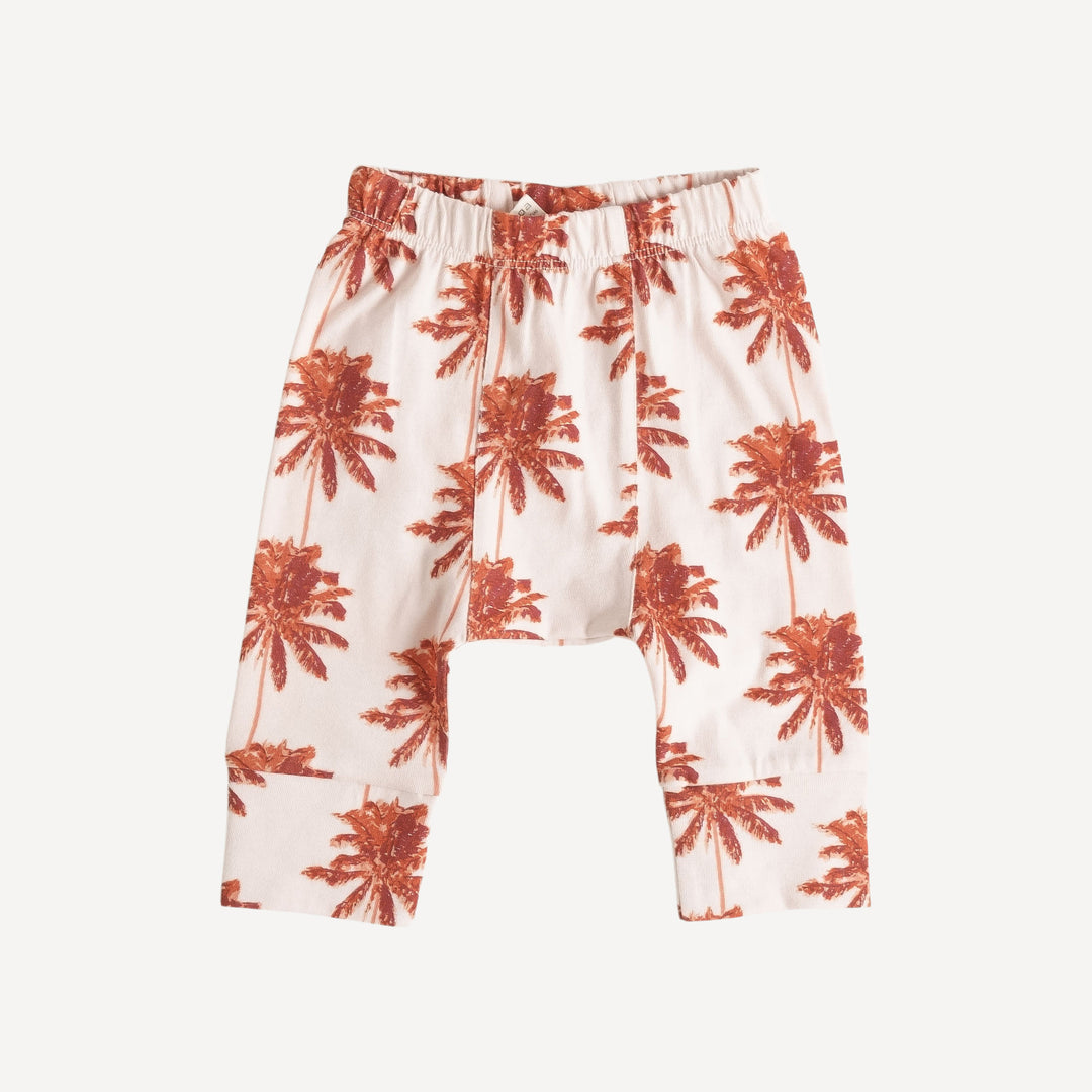 classic panda pant | spice palm | organic cotton jersey
