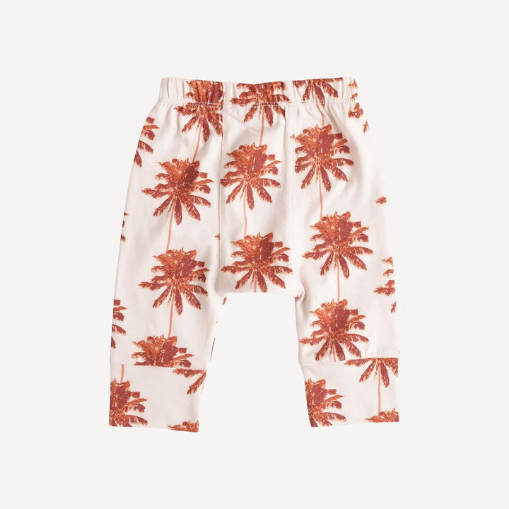 classic panda pant | spice palm | organic cotton jersey