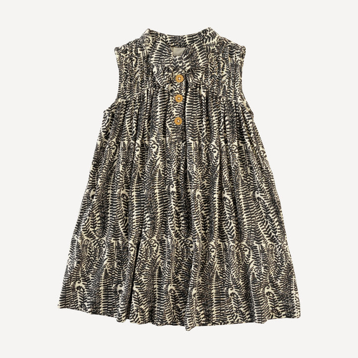 sleeveless library dress | beluga fern frond | modal