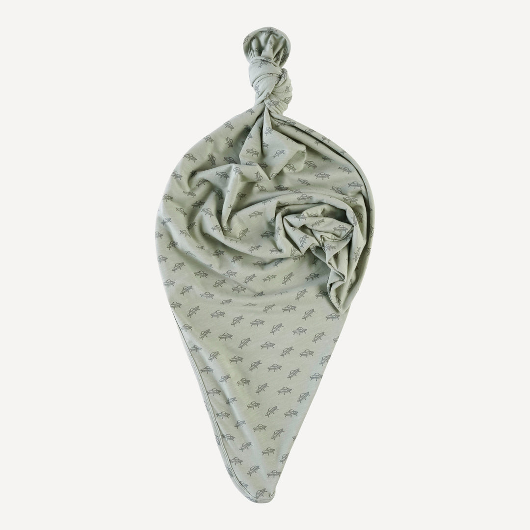 classic single layer blanket | dusty sage ufo | organic cotton slub