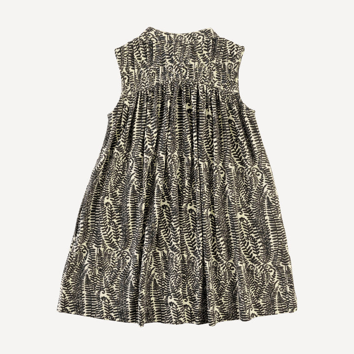 sleeveless library dress | beluga fern frond | modal
