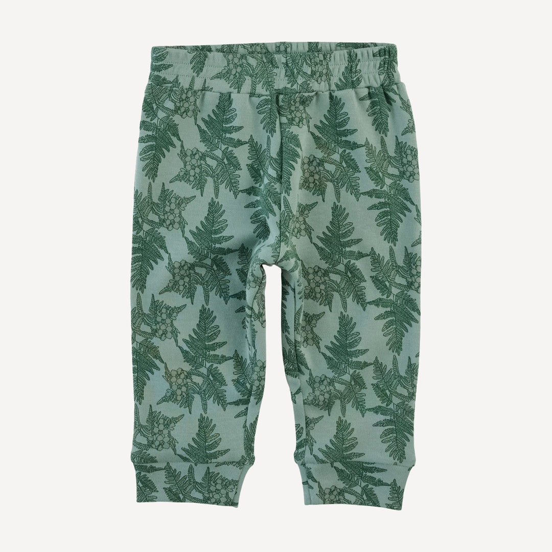 long sleeve relaxed jogger set | fern floral | organic cotton interlock