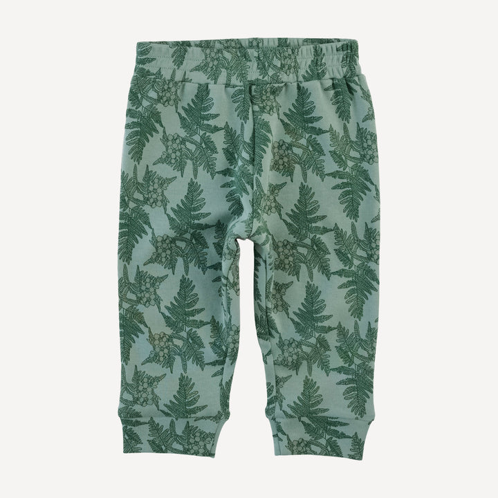 long sleeve relaxed jogger set | fern floral | organic cotton interlock
