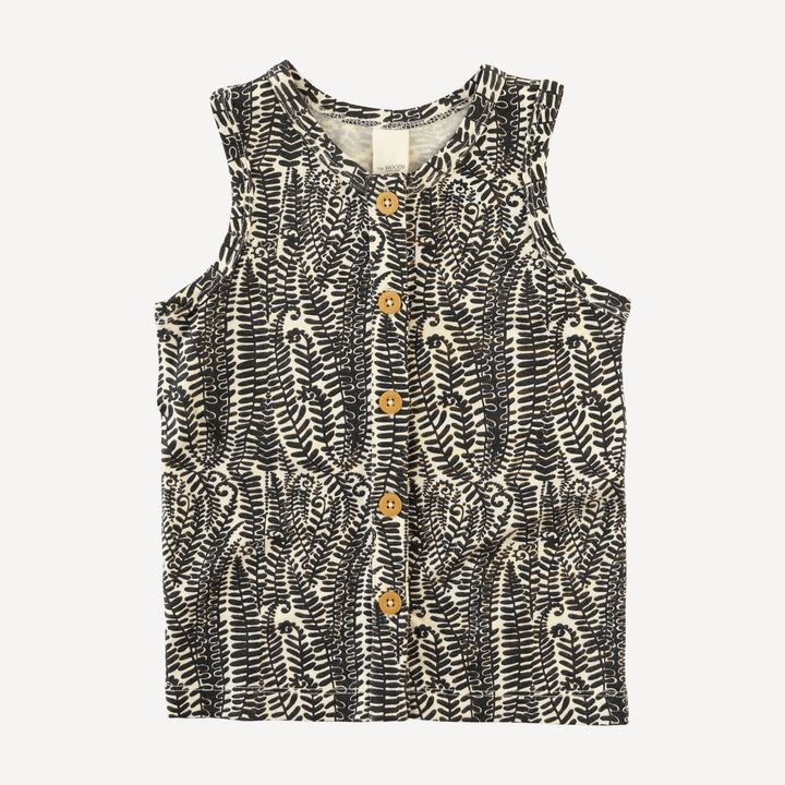 skinny button down tank | beluga fern frond | modal