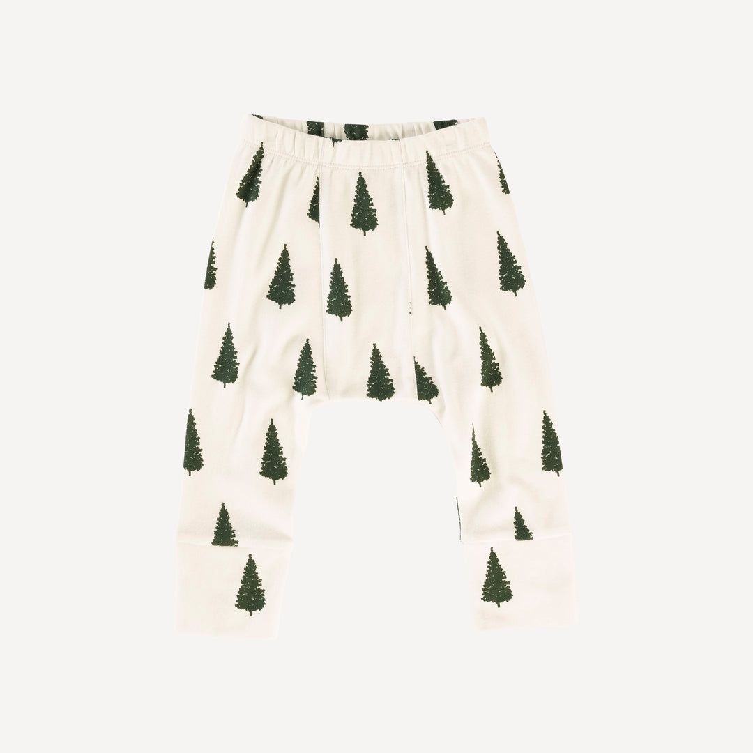 classic panda pant | mountain view forest pine | organic cotton interlock