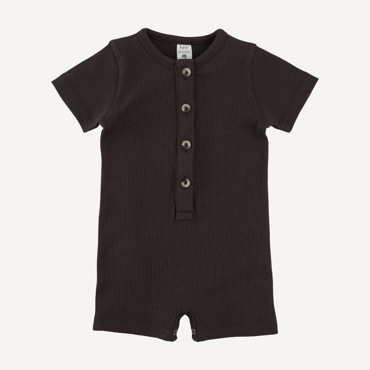 short sleeve union shortie | hot fudge | organic cotton single rib