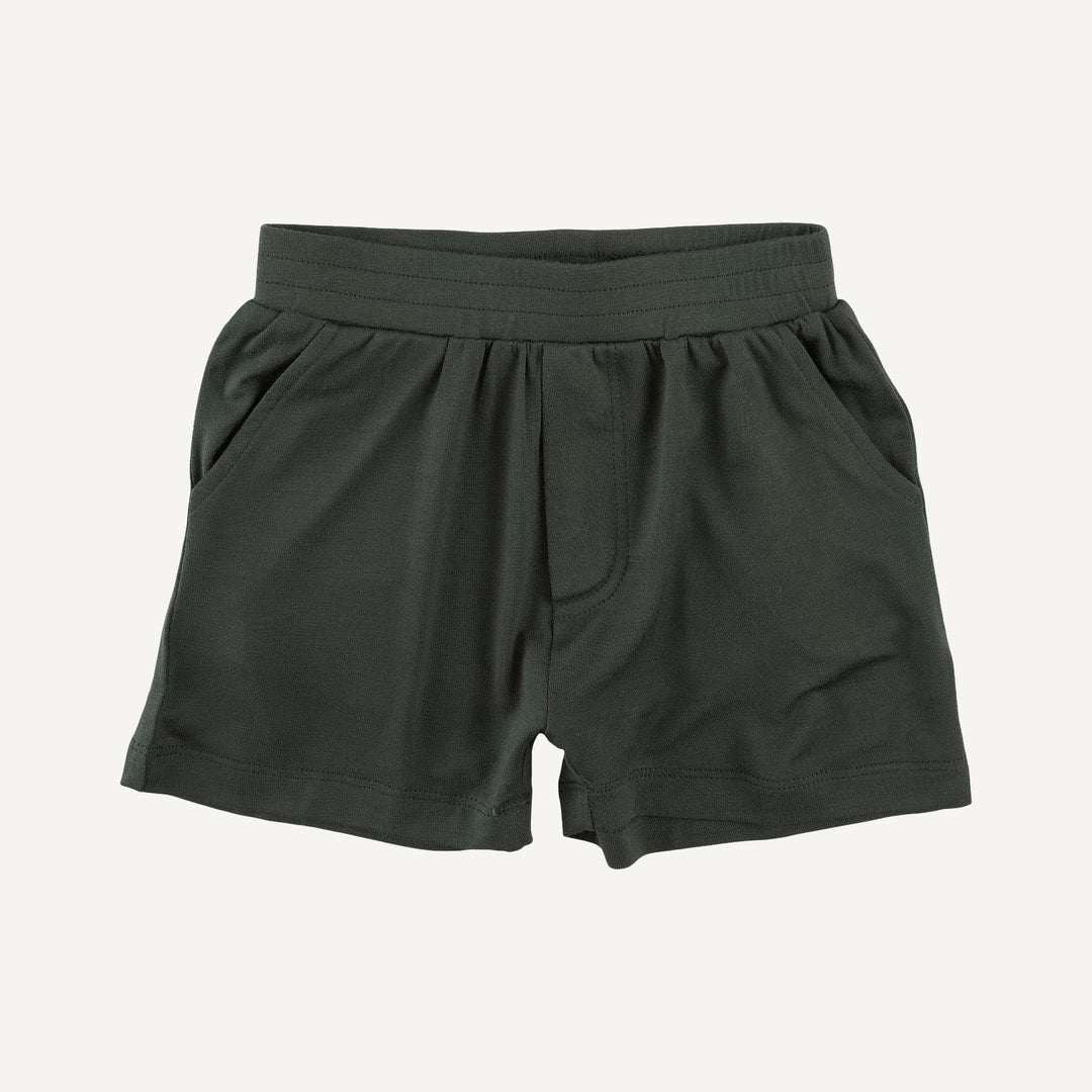 short sleeve cargo pocket tee + pocket short set | crane | modal