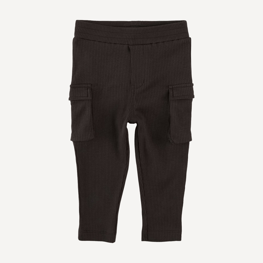 skinny cargo pant | hot fudge | organic cotton single rib