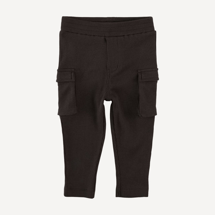 skinny cargo pant | hot fudge | organic cotton single rib