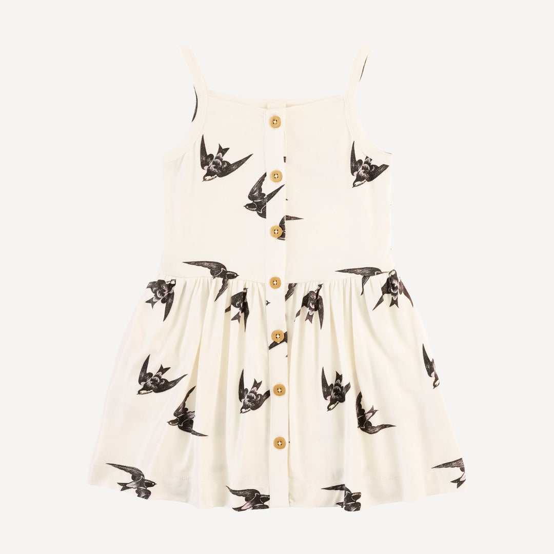 button sun dress | blackbirds | modal