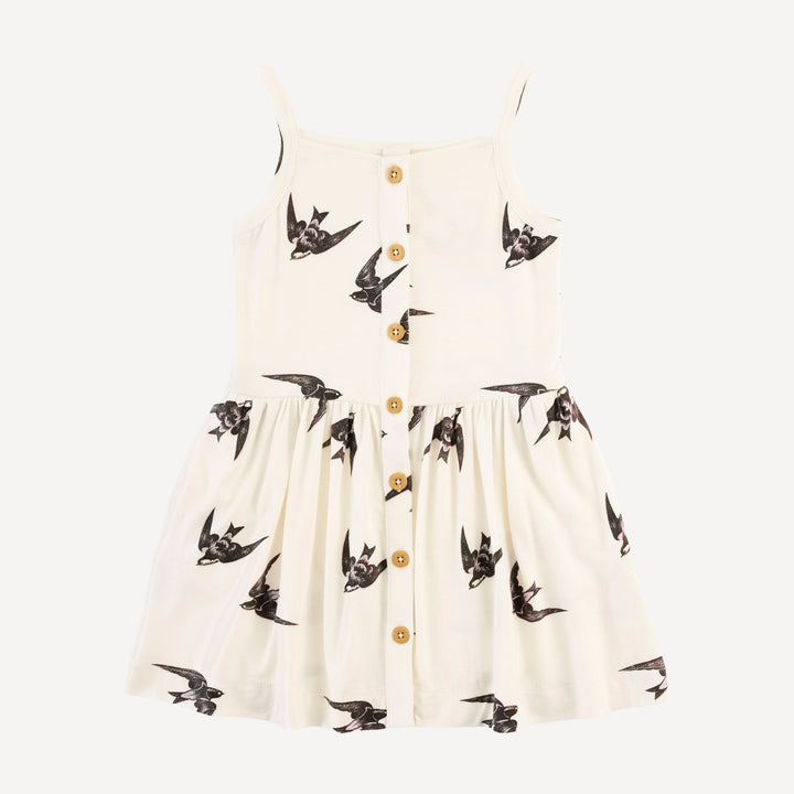 button sun dress | blackbirds | modal