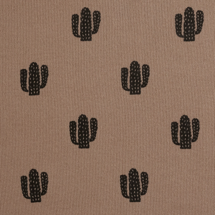 long sleeve hooded sport jumpsuit | tiny cactus | organic cotton