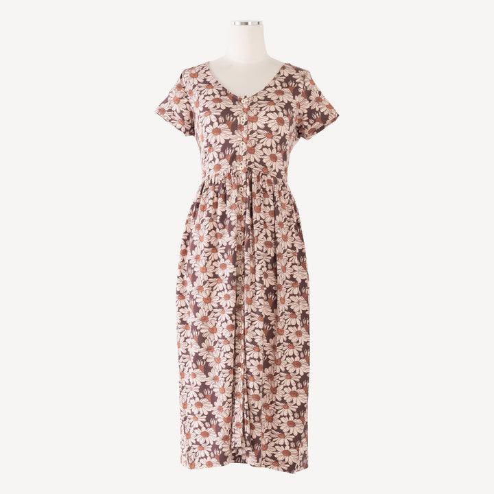 womens v-neck pocket button dress | huckleberry northwest daisy | lenzing modal