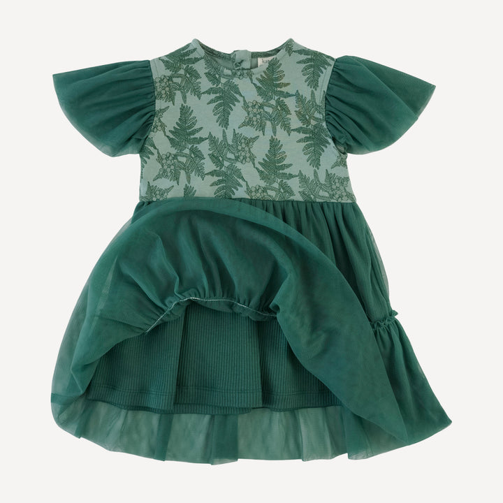 sophie dress | fern floral | organic cotton interlock