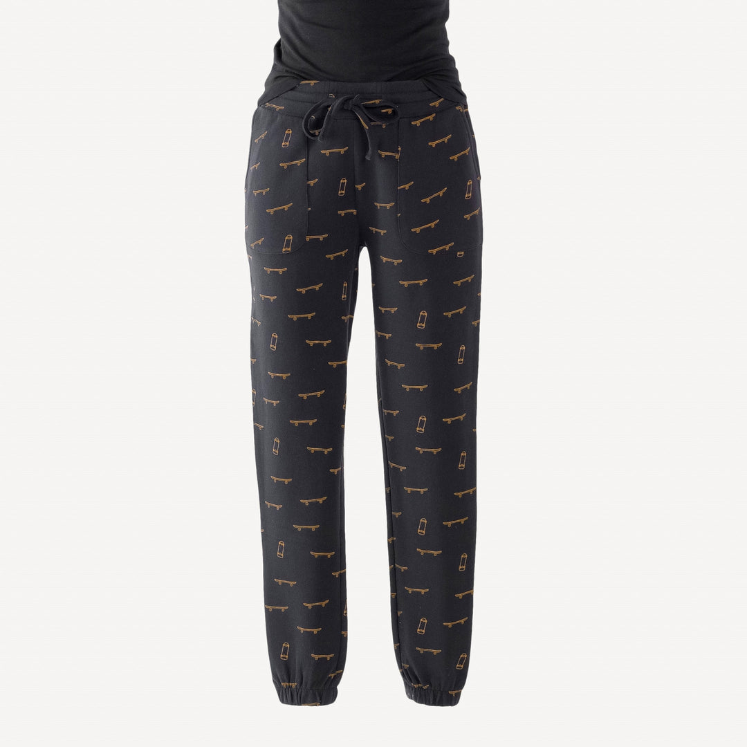 womens skinny pocket sweatpant | mustard skateboard | french terry