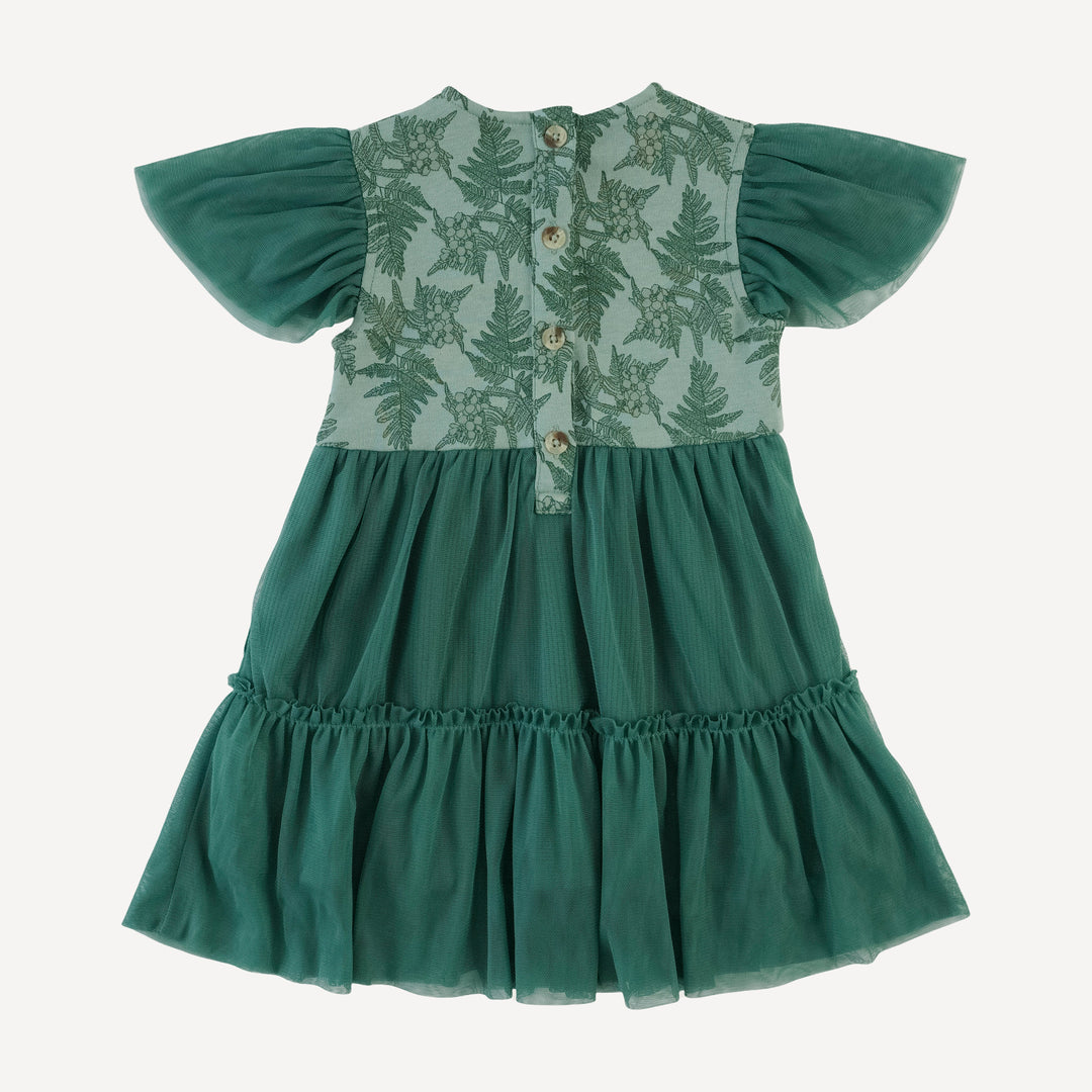 sophie dress | fern floral | organic cotton interlock