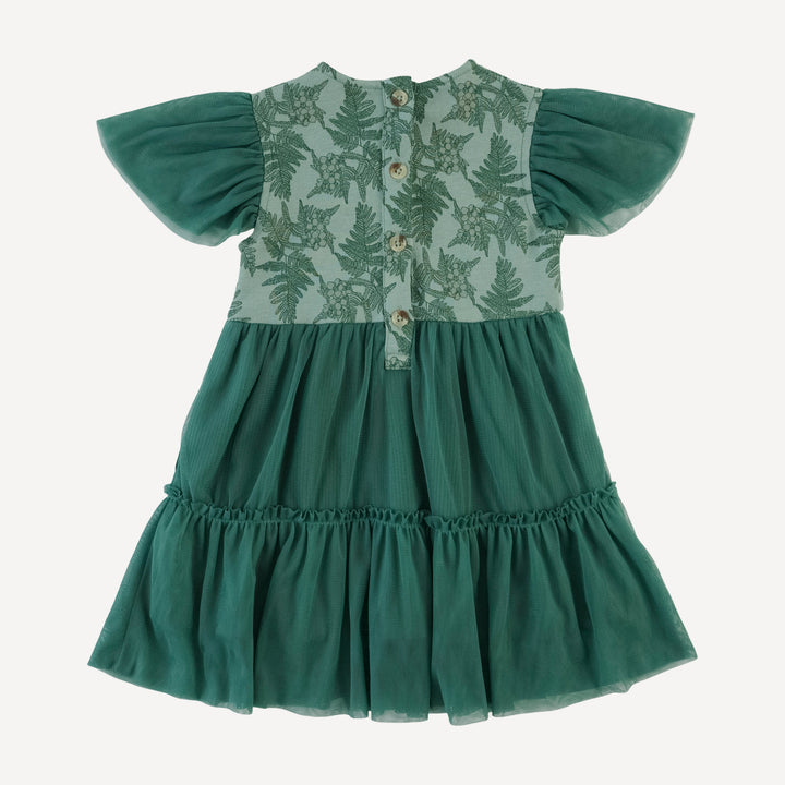 sophie dress | fern floral | organic cotton interlock