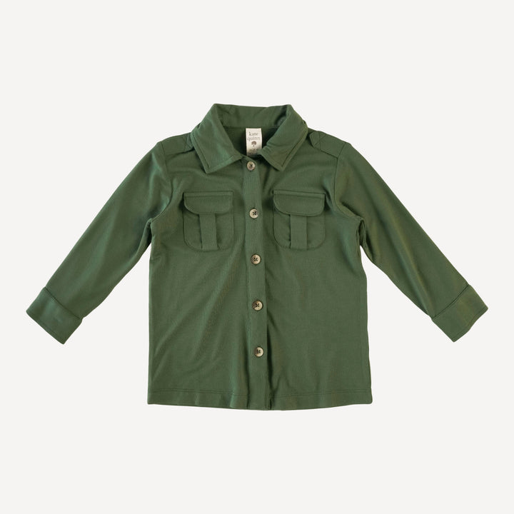 long sleeve military top | mountain green | bamboo