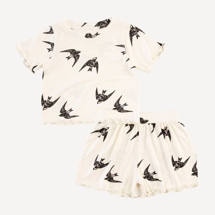 short sleeve jade short set | blackbirds | modal