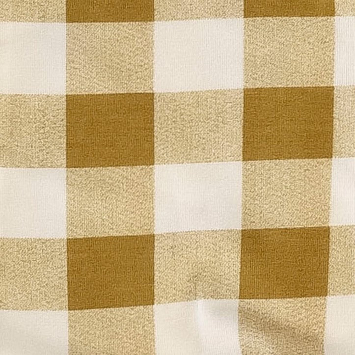 long sleeve two way zipper footie | fennel gingham | bamboo