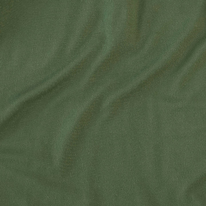 long sleeve square collar bubble | mountain green | bamboo
