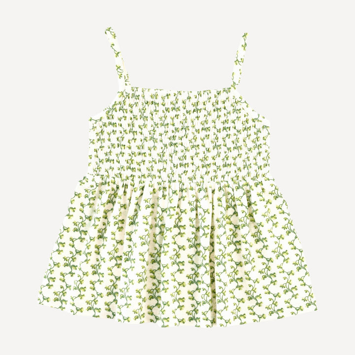 spaghetti strap smocked top | clover stripe | modal