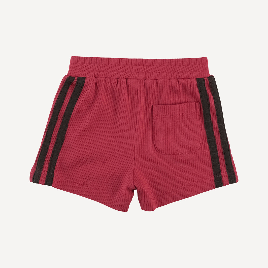 andrew short set | cardinal | organic cotton single rib