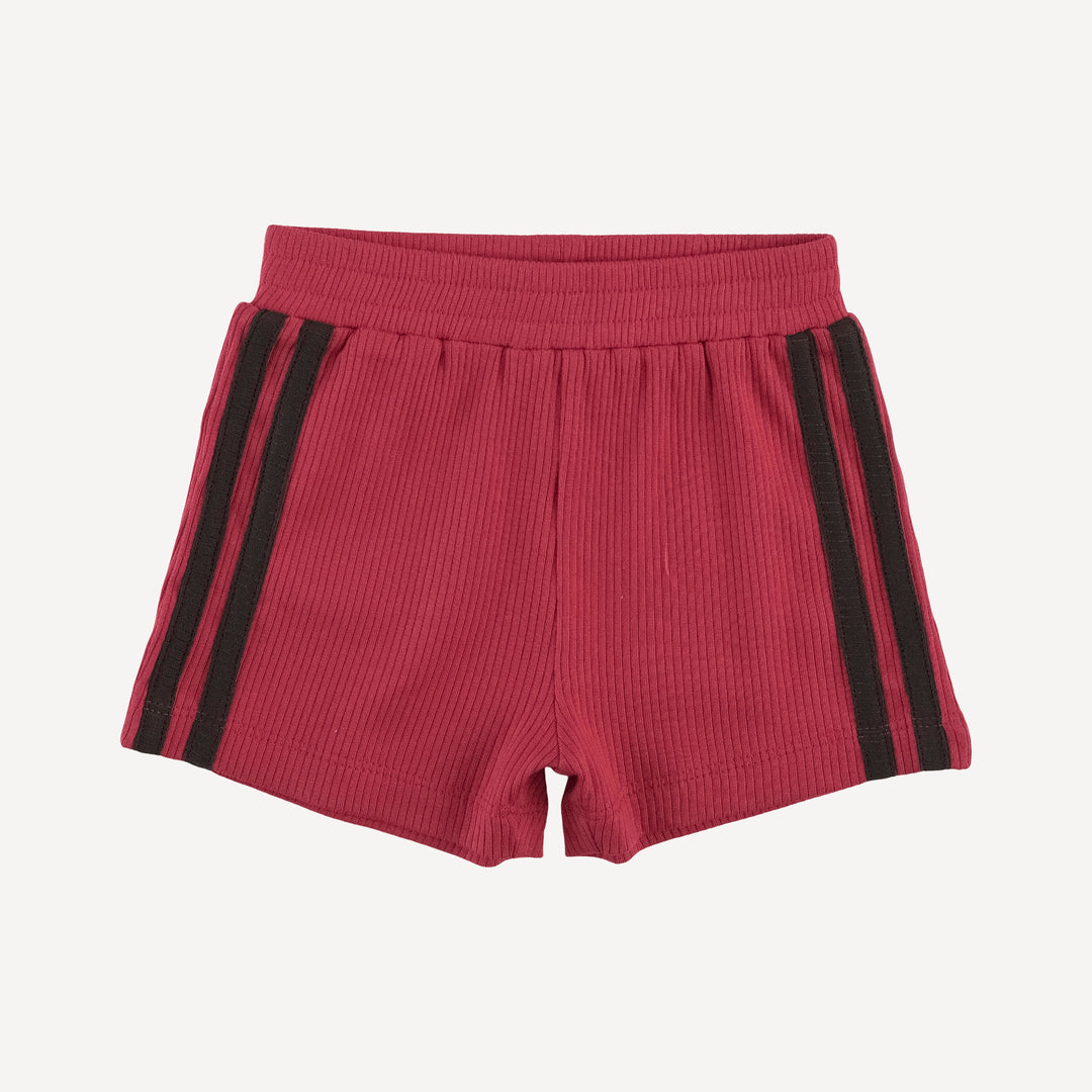 andrew short set | cardinal | organic cotton single rib