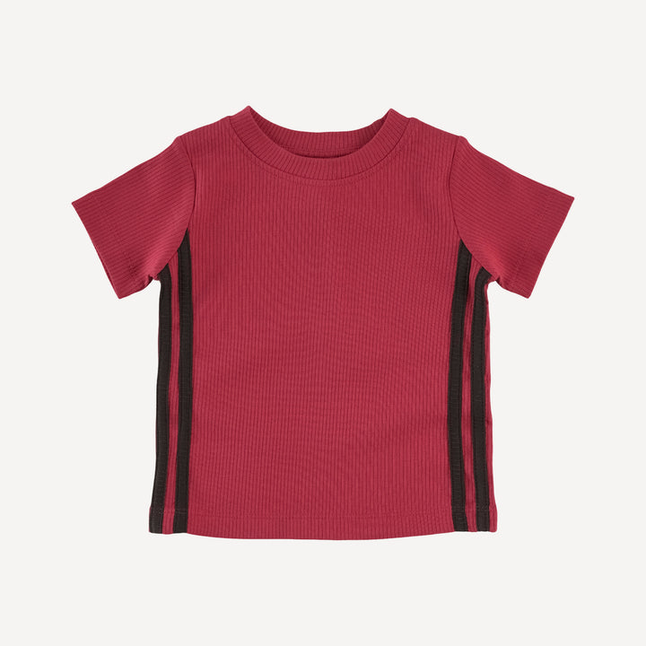 andrew short set | cardinal | organic cotton single rib
