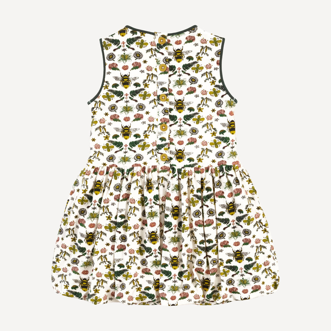 sleeveless piped patch pocket bubble dress | spring litho bee | modal