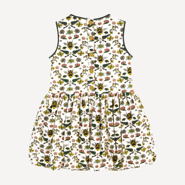 sleeveless piped patch pocket bubble dress | spring litho bee | modal