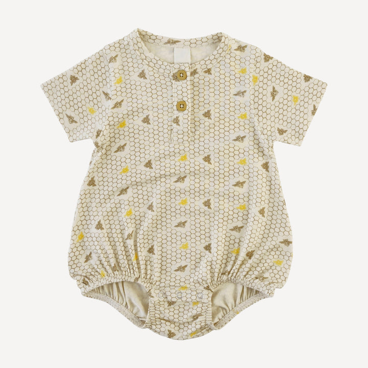 short sleeve henley bubble | spring honeycomb | modal