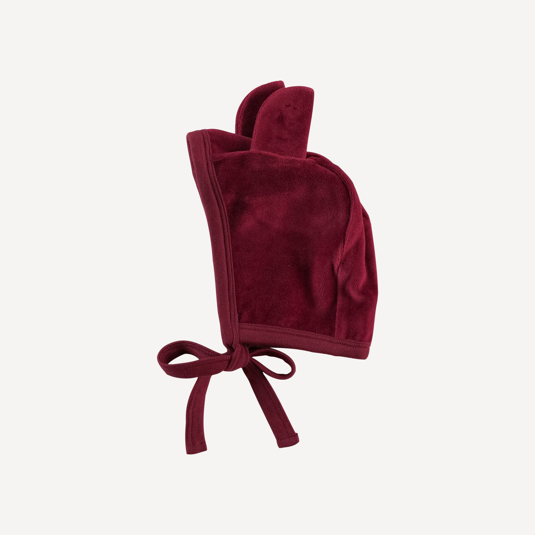 bear hat | redwood | organic cotton velour