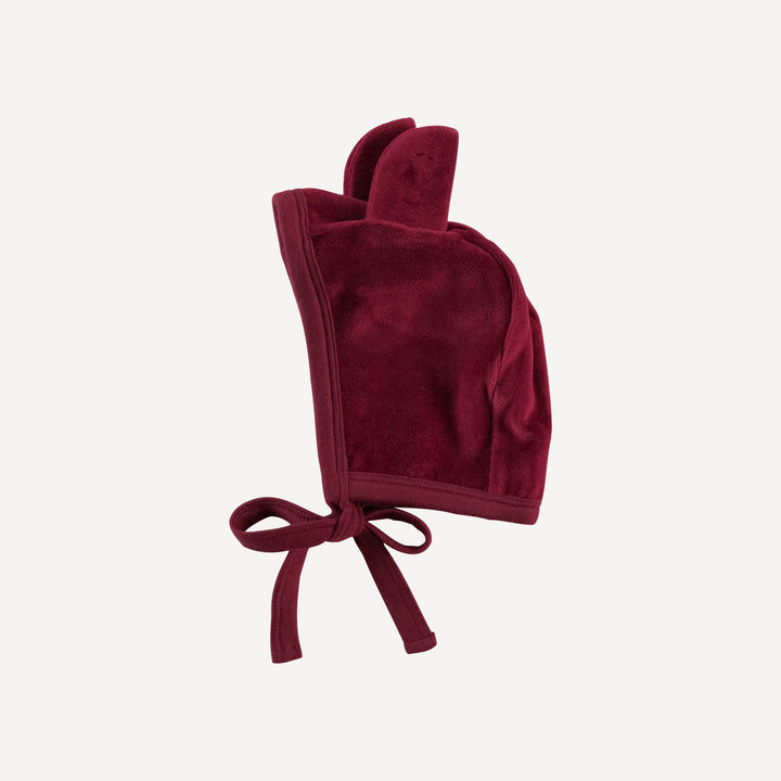 bear hat | redwood | organic cotton velour