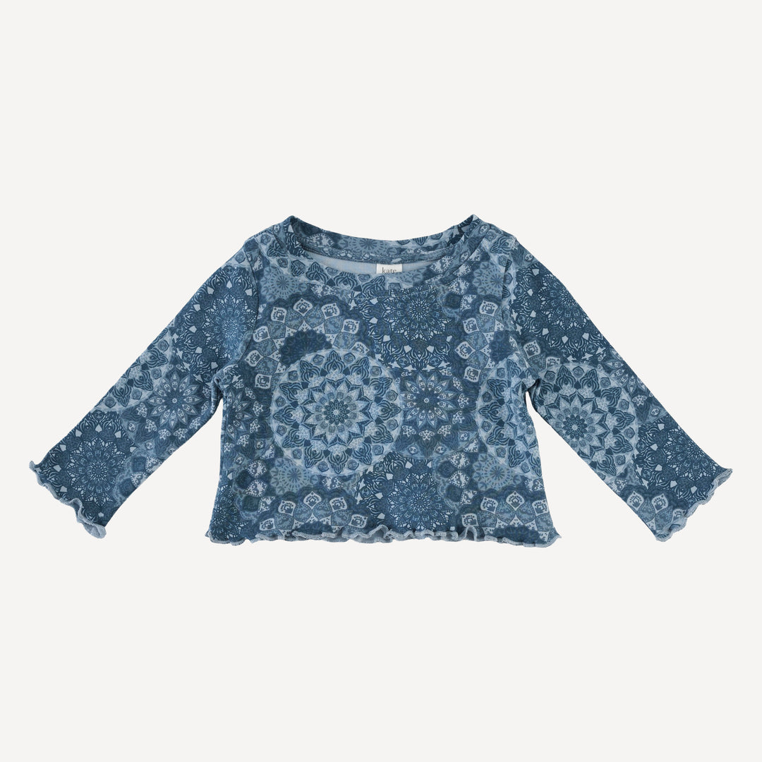 long sleeve jade set | celestial mandala | organic cotton interlock