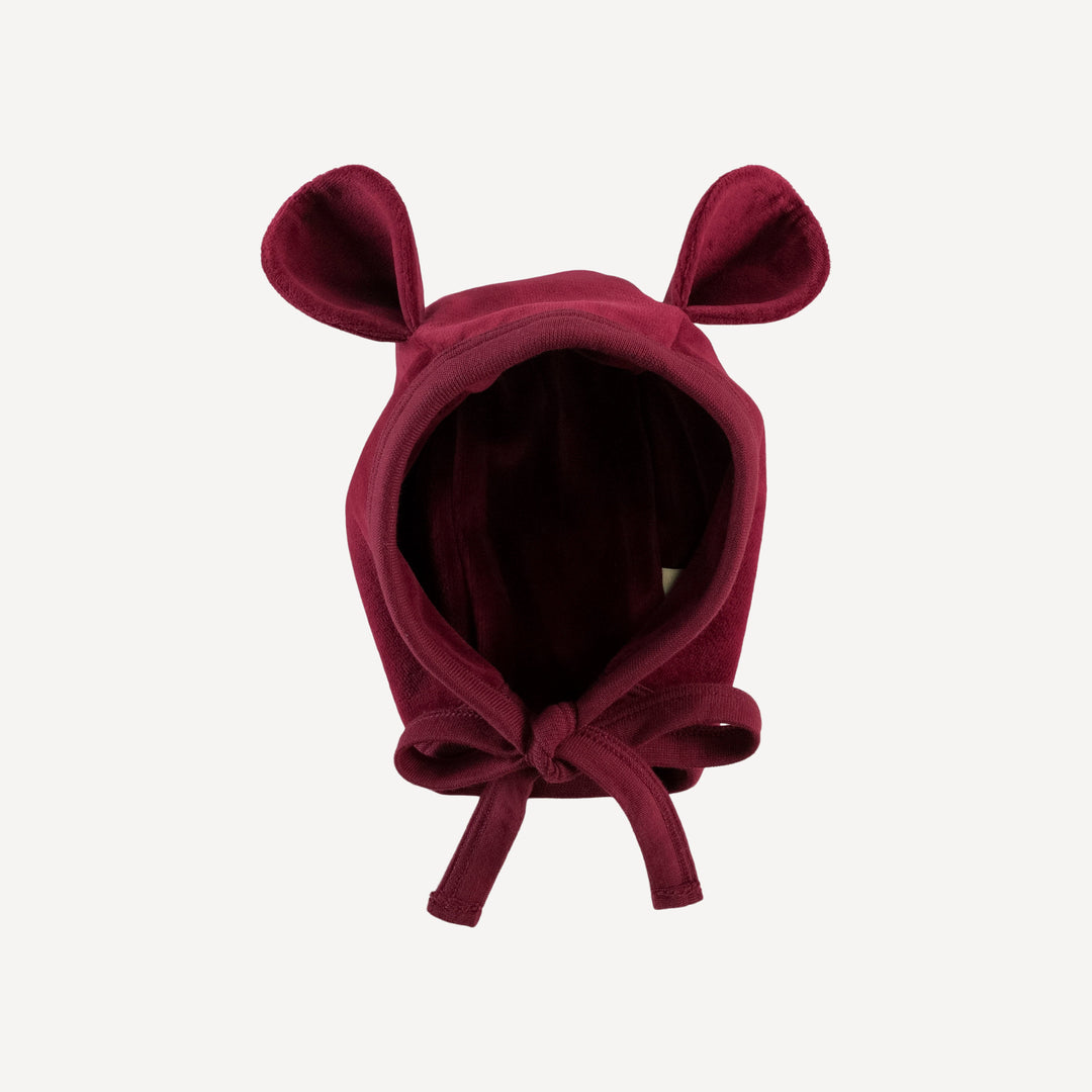 bear hat | redwood | organic cotton velour