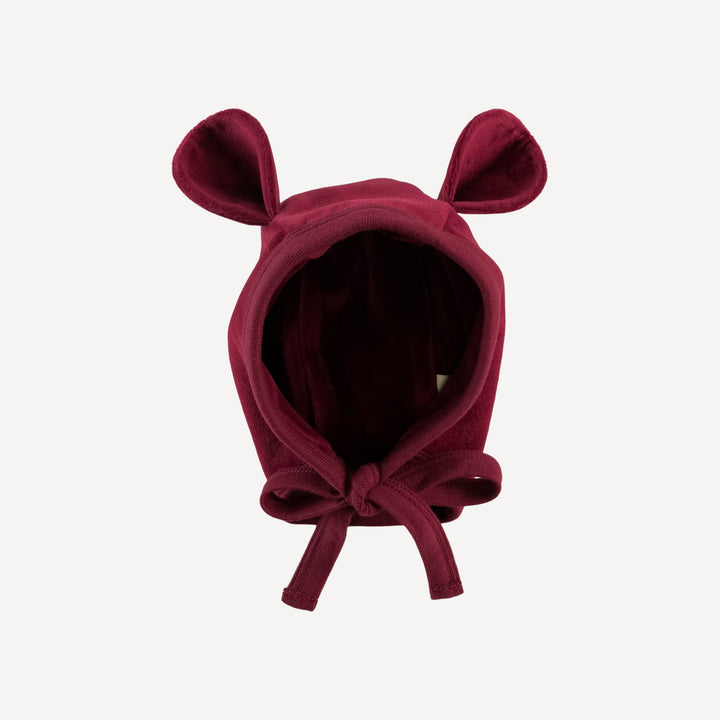 bear hat | redwood | organic cotton velour